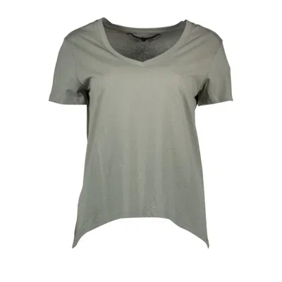 Silvian Heach Chic V-neck Green Tee With Logo Detailing