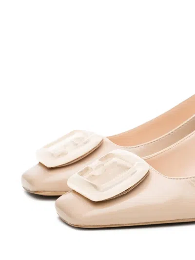 Poche Paris Leather Heeled Pumps