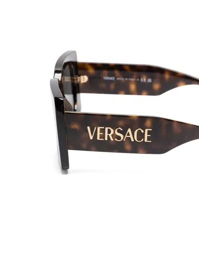 Versace Square-frame Sunglasses In Black