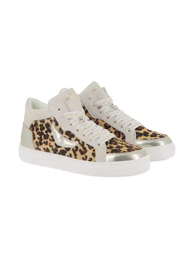 Zadig & Voltaire Leopard-print Suede Sneakers In Multi