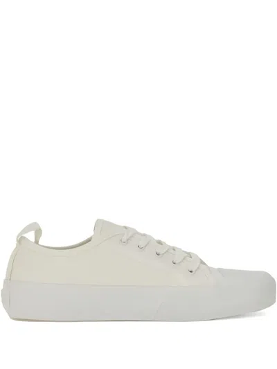 Studio Nicholson Canvas Sneakers With Pull Tab And Rubber Sole In Neutral