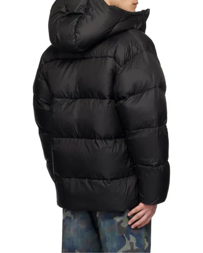 Carhartt Wip Toronto Camo Duck Black Hooded Padded Jacket In Black