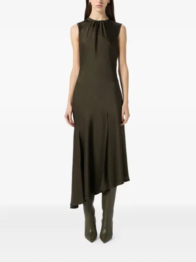 Blumarine Asymmetric Dress In Green