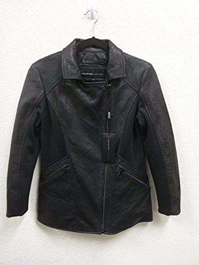 Andrew Marc Marc New York By  Leather Moto Jacket-black
