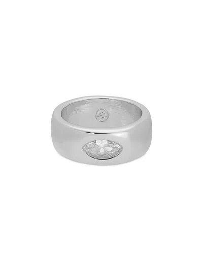 Ettika Treasure Marquise Cut Cubic Zirconia Band Ring In Metallic