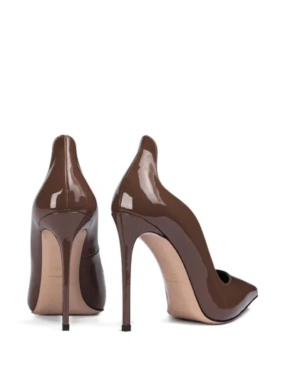 Le Silla Patent Pointed-toe Heels In Brown