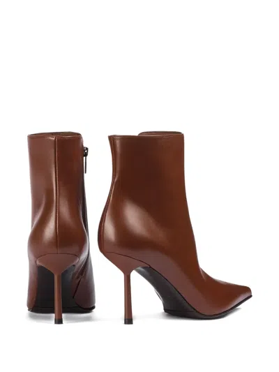 Le Silla Pointed-toe Ankle Boots In Brown