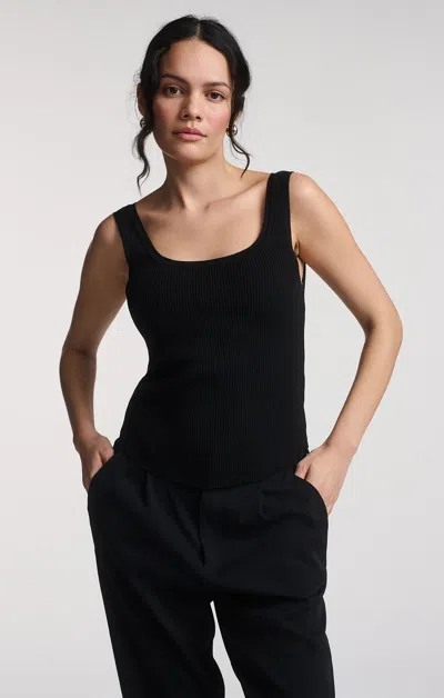 Mavi Basic Tank Top In Black