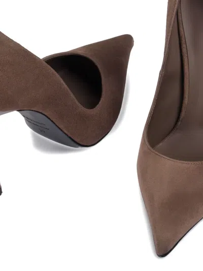 Le Silla Suede Pointed-toe Pumps In Brown