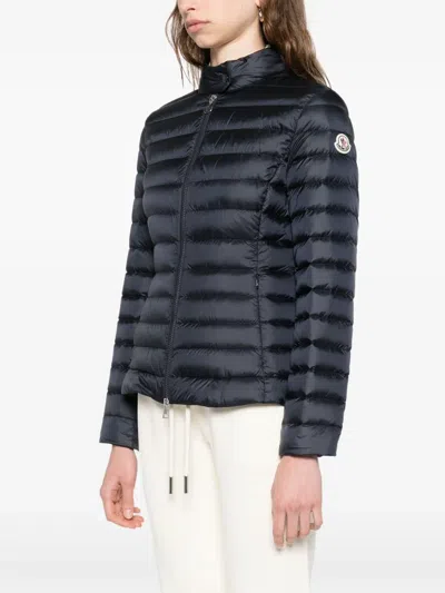 Moncler Polyamide Igelle Jacket High Collar Quilted In Black