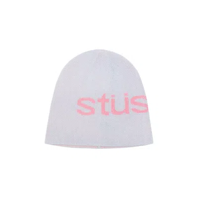 Pre-owned Stussy Skullcap Helvetica Uv Beanie 'white' In Multi