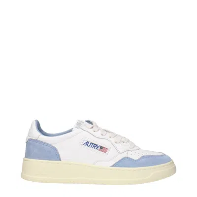 Autry White And Light Blue Sneakers In White