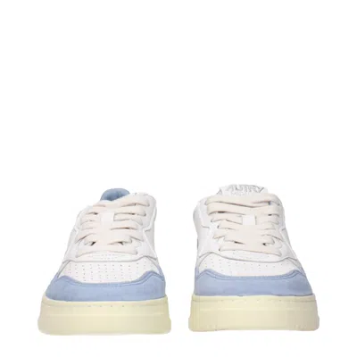 Autry White And Light Blue Sneakers In White