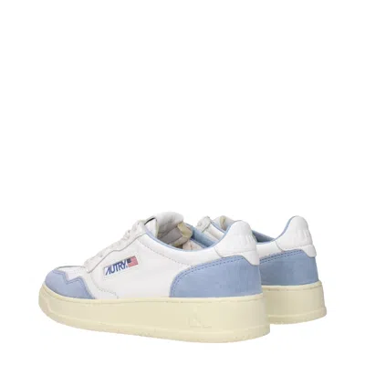Autry White And Light Blue Sneakers In White