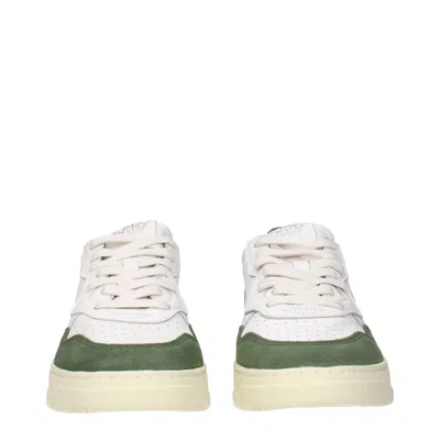 Autry Medalist Low White Leather And Suede Bottle Sneakers In Multi