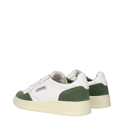 Autry Medalist Low White Leather And Suede Bottle Sneakers In Multi
