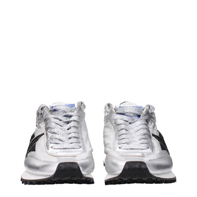 Golden Goose Sneakers Running Women Silver And Black In Silver