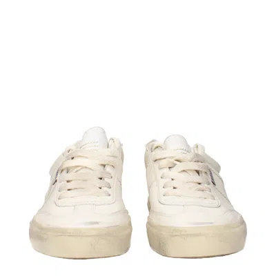 Golden Goose Soul Star Distressed Leather Sneakers With Glittered Heel Tab Shoes