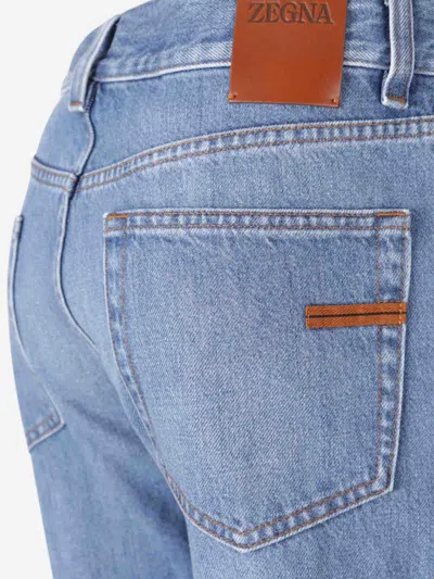 Zegna Straight City Jeans In Blue