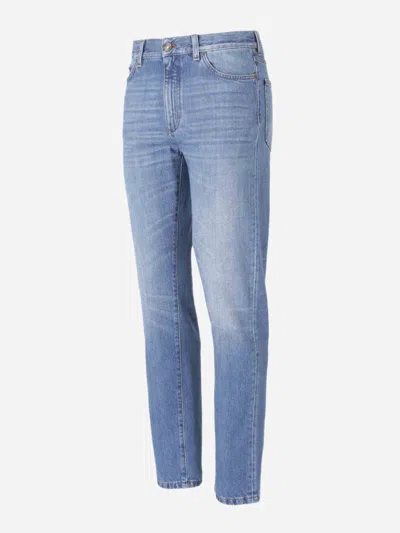 Zegna Straight City Jeans In Blue