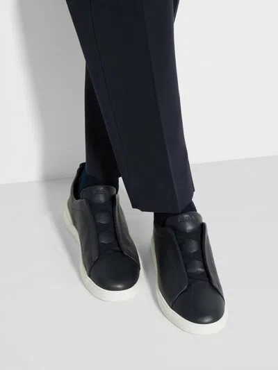 Zegna Triple Stitch Shoes In Black