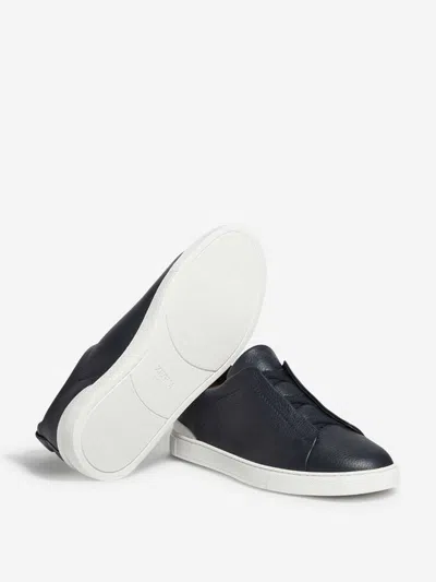 Zegna Triple Stitch Shoes In Black