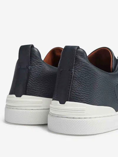 Zegna Triple Stitch Shoes In Black
