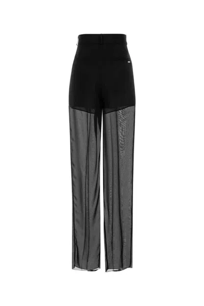 Blumarine Georgette Pants For Special Occasions In Black
