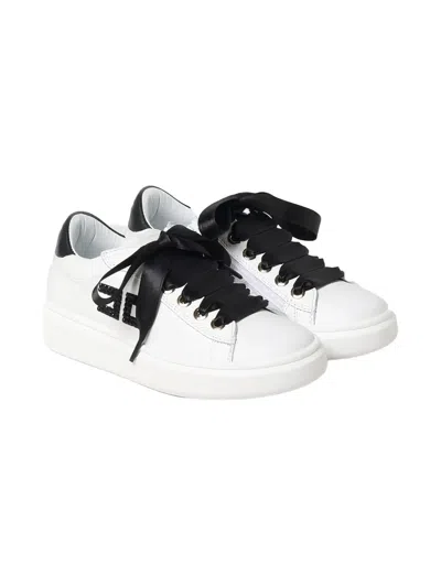 Elisabetta Franchi Leather Lace-up Sneakers In Multi