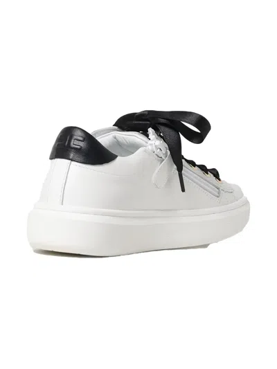 Elisabetta Franchi Leather Lace-up Sneakers In Multi