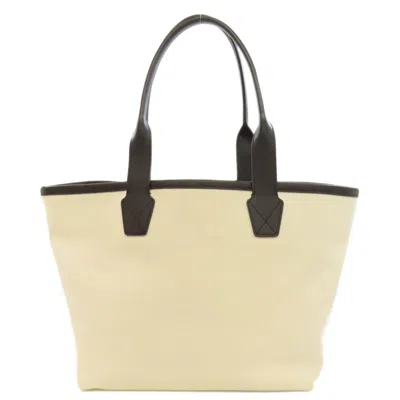 Pre-owned Balenciaga Black White Canvas Tote Bag ()