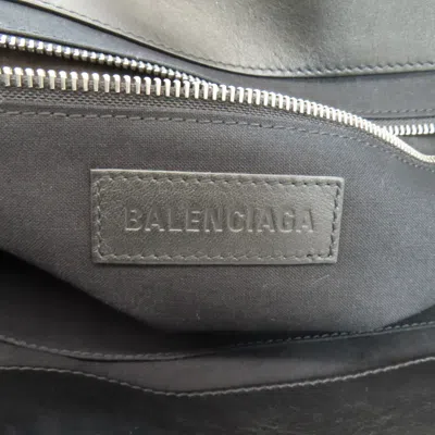 Pre-owned Balenciaga Black White Canvas Tote Bag ()