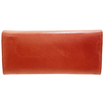 Pre-owned Bally Orange Leather Long Wallet (bi-fold) ()
