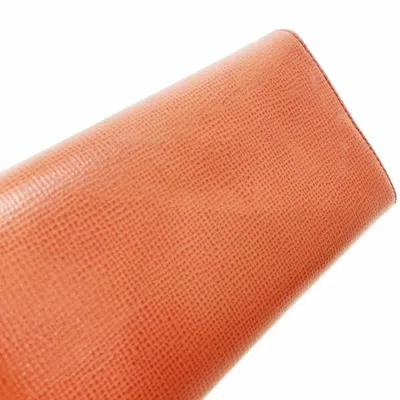 Pre-owned Bally Orange Leather Long Wallet (bi-fold) ()