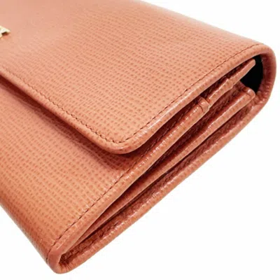 Pre-owned Bally Orange Leather Long Wallet (bi-fold) ()
