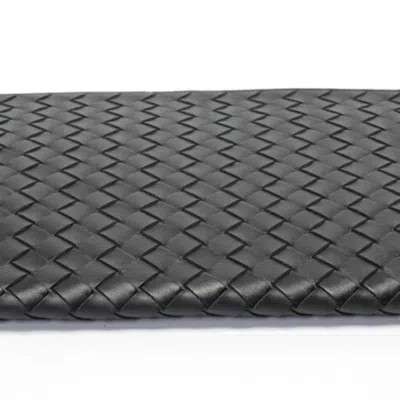 Pre-owned Bottega Veneta Black Intrecciato Clutch Bag Document Case ()
