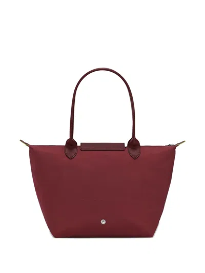 Longchamp Le Pliage Green L Shoulder Bag In Red