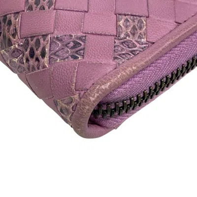Pre-owned Bottega Veneta Purple Leather Coin Purse/coin Case ()
