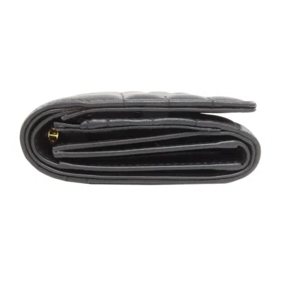 Pre-owned Burberry Black Leather Wallet (tri-fold) ()