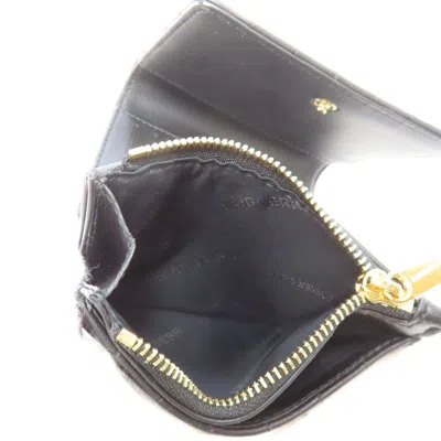 Pre-owned Burberry Black Leather Wallet (tri-fold) ()