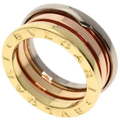 Pre-owned Bvlgari Pink Gold White Gold Yellow Gold Pink Gold (18k) White Gold (18k) Yellow Gold (18k) Band Rin