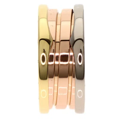 Pre-owned Bvlgari Pink Gold White Gold Yellow Gold Pink Gold (18k) White Gold (18k) Yellow Gold (18k) Band Rin