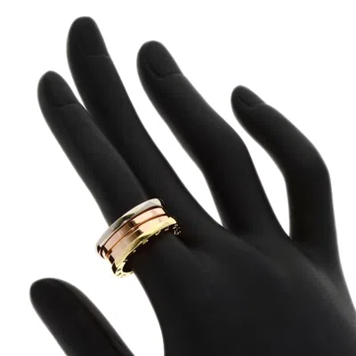 Pre-owned Bvlgari Pink Gold White Gold Yellow Gold Pink Gold (18k) White Gold (18k) Yellow Gold (18k) Band Rin