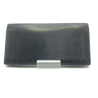 Pre-owned Cartier Must Black Long Wallet (bi-fold) ()