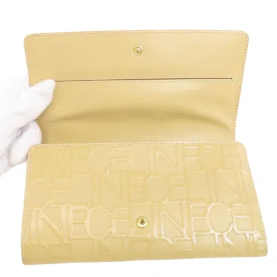 Pre-owned Celine Beige Leather Long Wallet (bi-fold) () In Sand