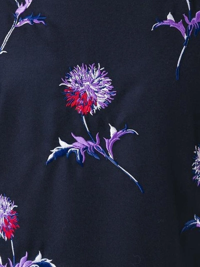 Shop Kenzo 'dandelion' Embroidered Dress - Blue