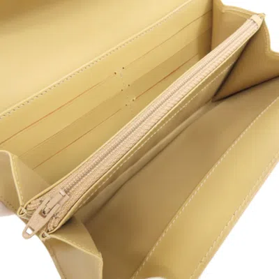 Pre-owned Celine Beige Leather Long Wallet (bi-fold) () In Sand