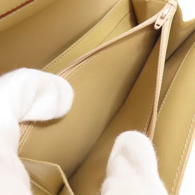 Pre-owned Celine Beige Leather Long Wallet (bi-fold) () In Sand