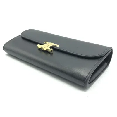 Pre-owned Celine Black Long Wallet (bi-fold) ()
