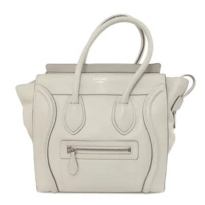 Pre-owned Celine Light Gray Leather Tote Bag ()